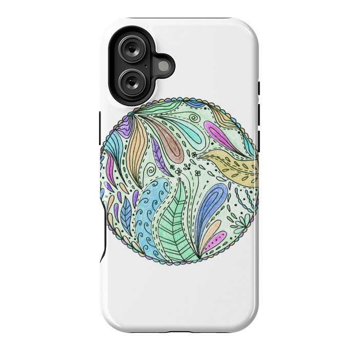 iPhone 16 Plus StrongFit Floral mandala 5 by ArtKingdom7