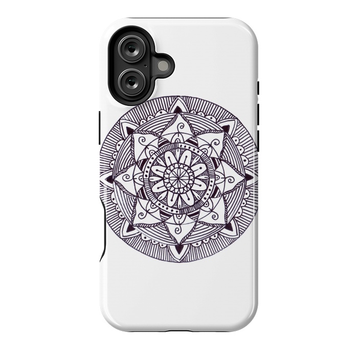 iPhone 16 Plus StrongFit Mandala drawing art by ArtKingdom7