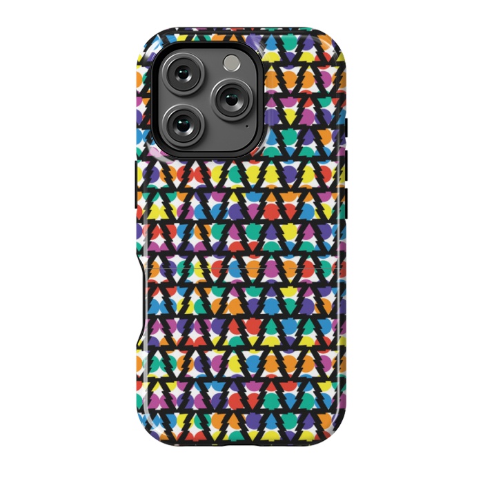 iPhone 16 Pro StrongFit multi color christmas tree pattern by MALLIKA