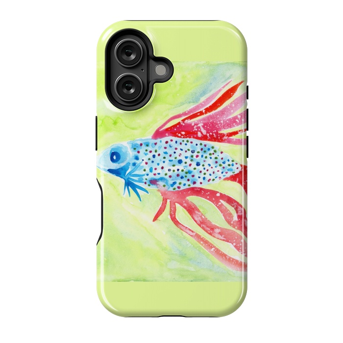 iPhone 16 StrongFit Betta fish watercolor by ArtKingdom7