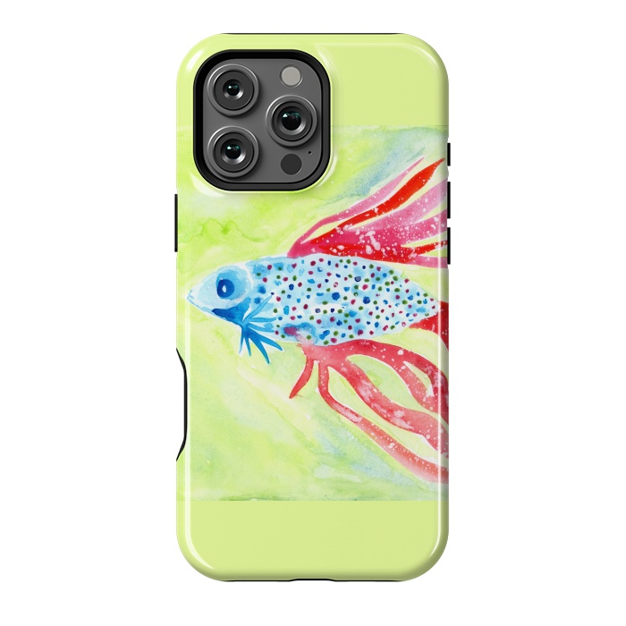 iPhone 16 Pro Max StrongFit Betta fish watercolor by ArtKingdom7