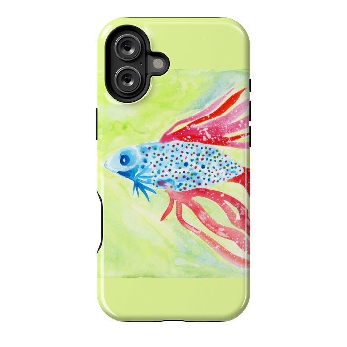 iPhone 16 Plus StrongFit Betta fish watercolor by ArtKingdom7