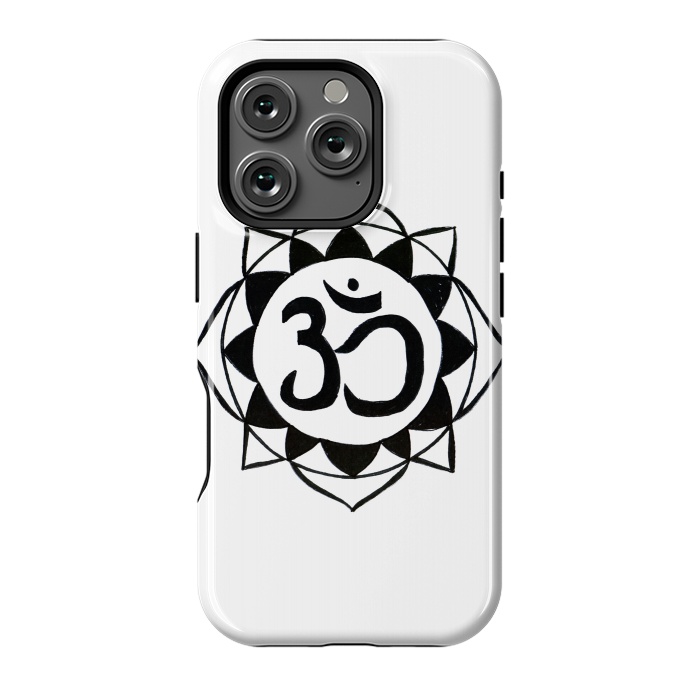 iPhone 16 Pro StrongFit Om/Aum sign mandala drawing by ArtKingdom7