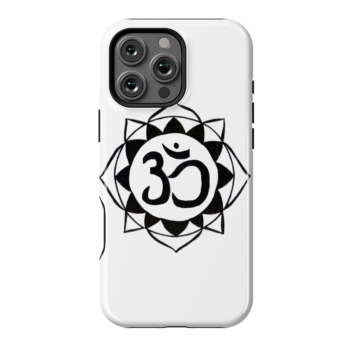 iPhone 16 Pro Max StrongFit Om/Aum sign mandala drawing by ArtKingdom7