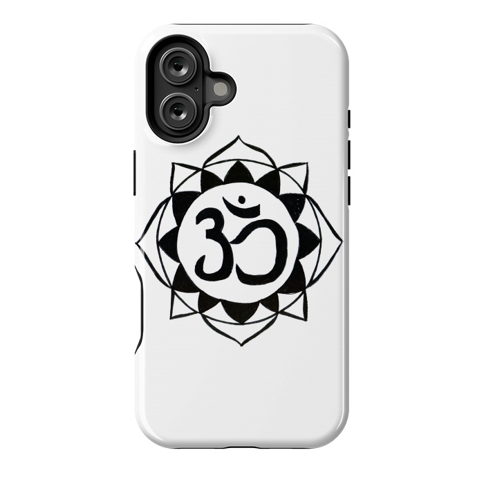 iPhone 16 Plus StrongFit Om/Aum sign mandala drawing by ArtKingdom7