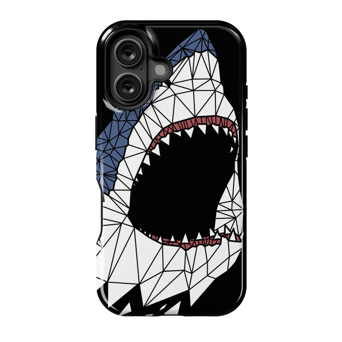 iPhone 16 StrongFit Geometric Shark by Alberto