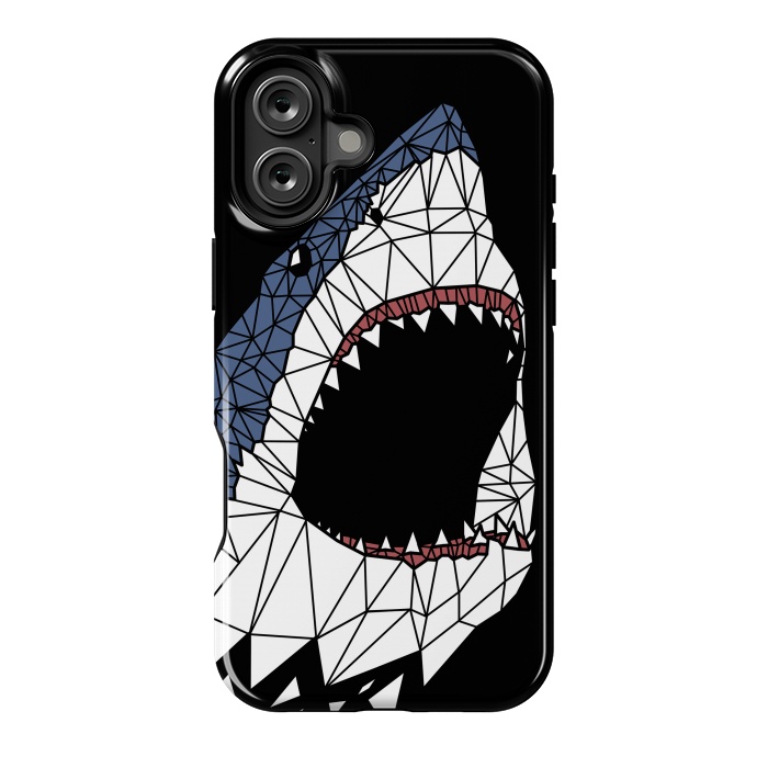 iPhone 16 Plus StrongFit Geometric Shark by Alberto