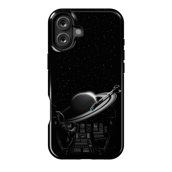 iPhone 16 Plus StrongFit Saturn Astronaut Music by Alberto