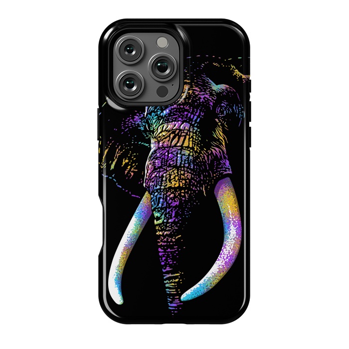 iPhone 16 Pro Max StrongFit Colorful Elephant by Alberto