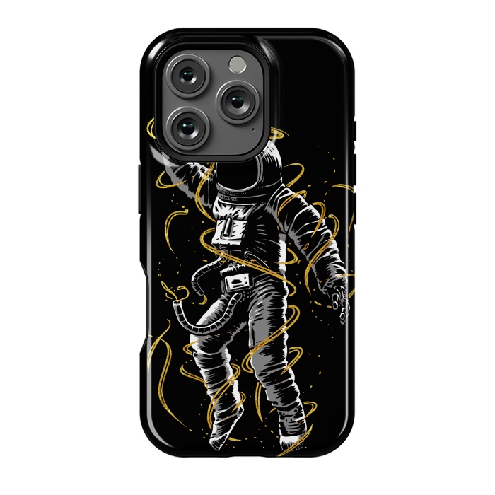 iPhone 16 Pro StrongFit Astronaut lines gold by Alberto