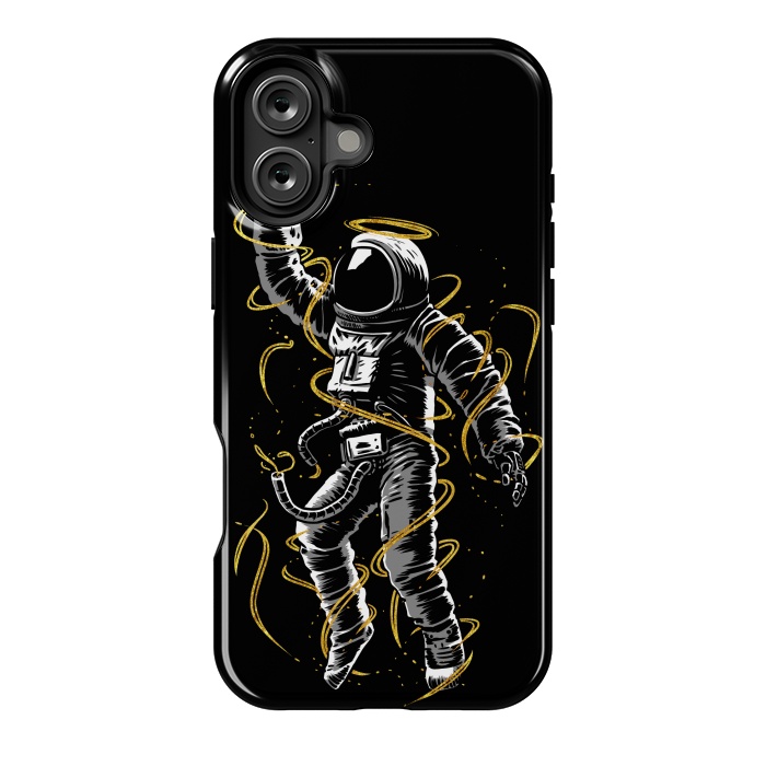 iPhone 16 Plus StrongFit Astronaut lines gold by Alberto