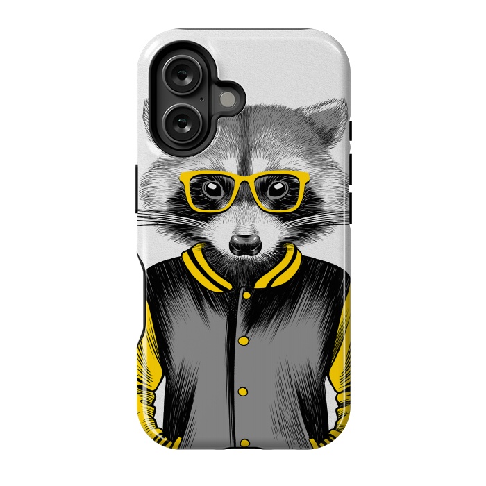 iPhone 16 StrongFit Raccoon School by Alberto