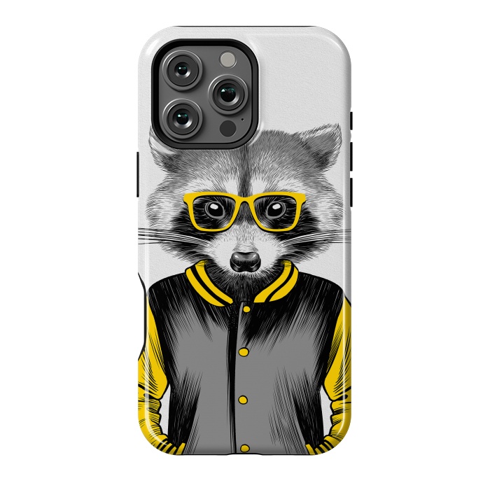 iPhone 16 Pro Max StrongFit Raccoon School by Alberto