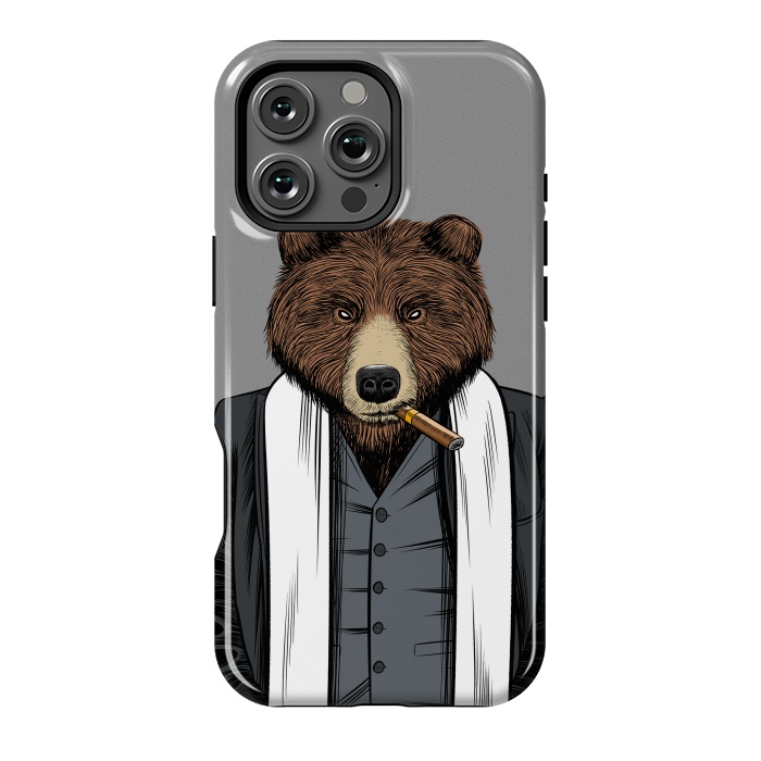 iPhone 16 Pro Max StrongFit Mafia Grizzly Bear by Alberto