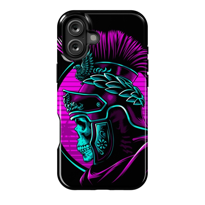 iPhone 16 Plus StrongFit Retro Roman Skull by Alberto