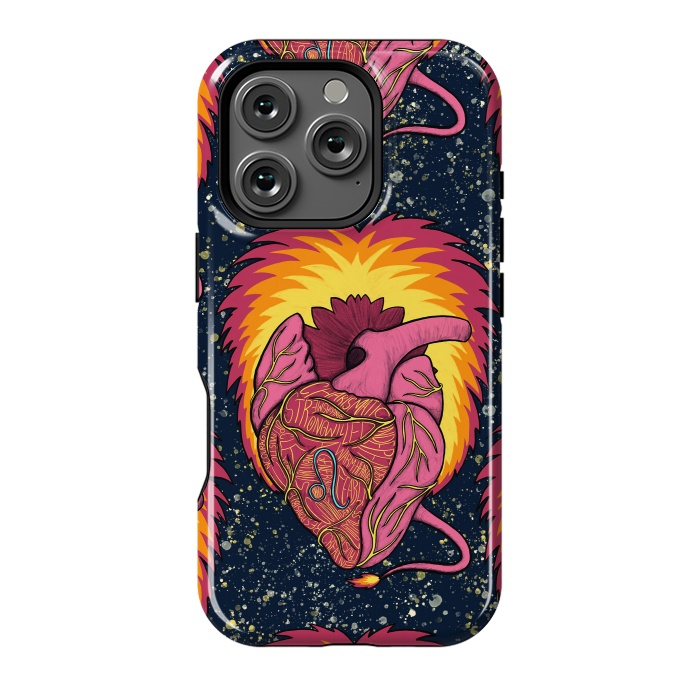 iPhone 16 Pro StrongFit Leo Heart by Ranggasme