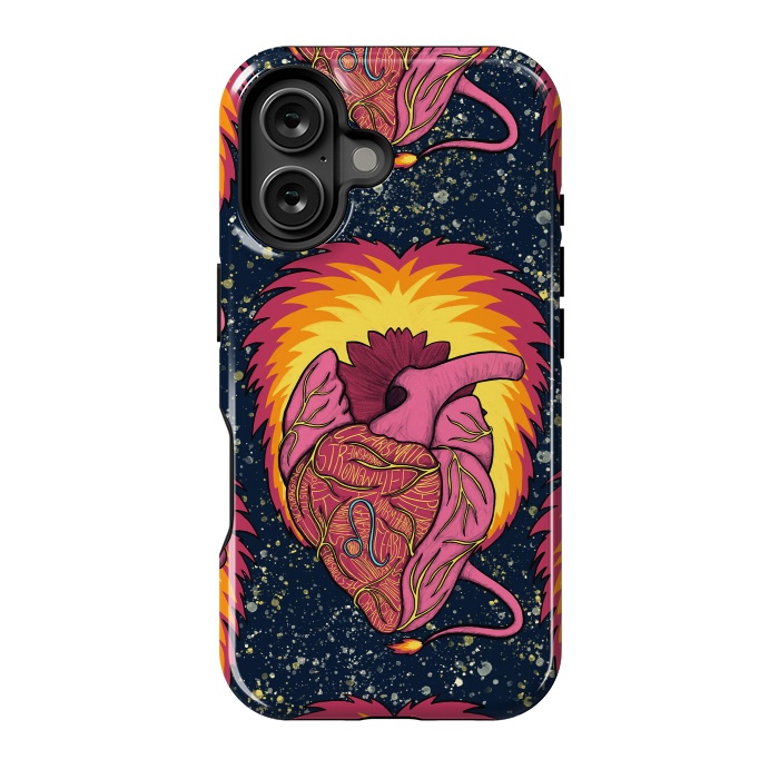 iPhone 16 StrongFit Leo Heart by Ranggasme