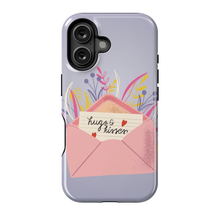 iPhone 16 StrongFit Hugs and Kisses, Happy Valentine's Day 1 by Jelena Obradovic