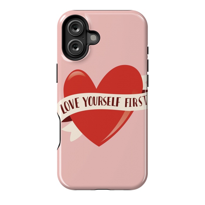 iPhone 16 Plus StrongFit Love Yourself First, Happy Valentine's Day by Jelena Obradovic