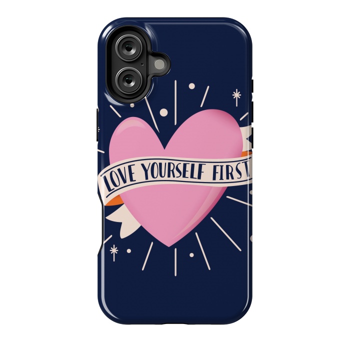 iPhone 16 Plus StrongFit Love Yourself First, Happy Valentine's Day 2 by Jelena Obradovic