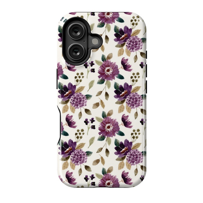 iPhone 16 StrongFit purple grapevine pattern by MALLIKA