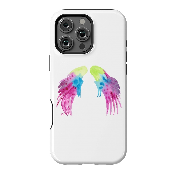 iPhone 16 Pro Max StrongFit Angel wings watercolor  by ArtKingdom7