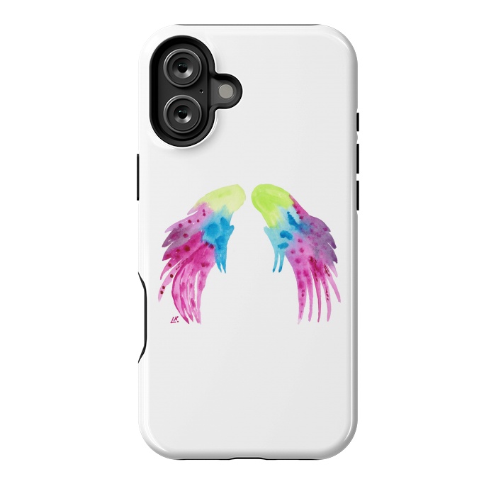 iPhone 16 Plus StrongFit Angel wings watercolor  by ArtKingdom7