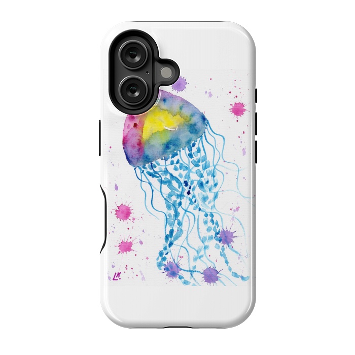 iPhone 16 StrongFit Jellyfish watercolor 22 by ArtKingdom7