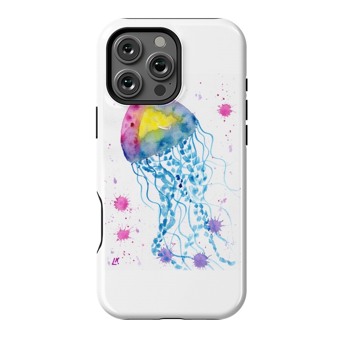 iPhone 16 Pro Max StrongFit Jellyfish watercolor 22 by ArtKingdom7