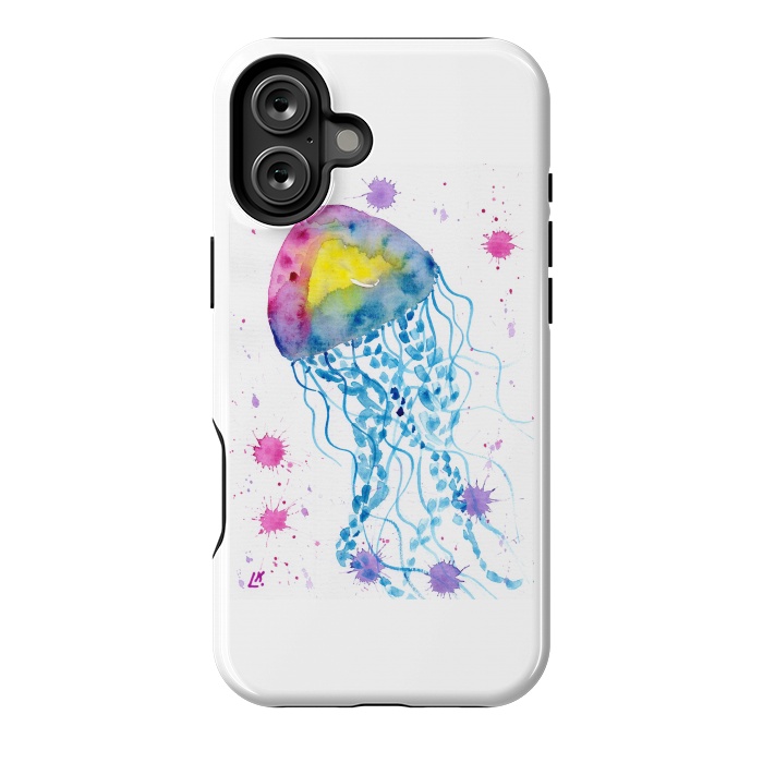 iPhone 16 Plus StrongFit Jellyfish watercolor 22 by ArtKingdom7