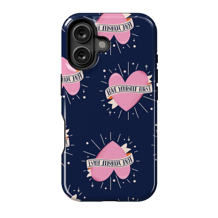 iPhone 16 StrongFit Valentine pattern 14 by Jelena Obradovic