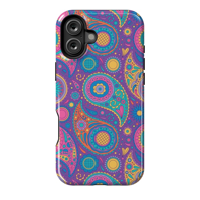 iPhone 16 Plus StrongFit purple mandala print 4 by MALLIKA