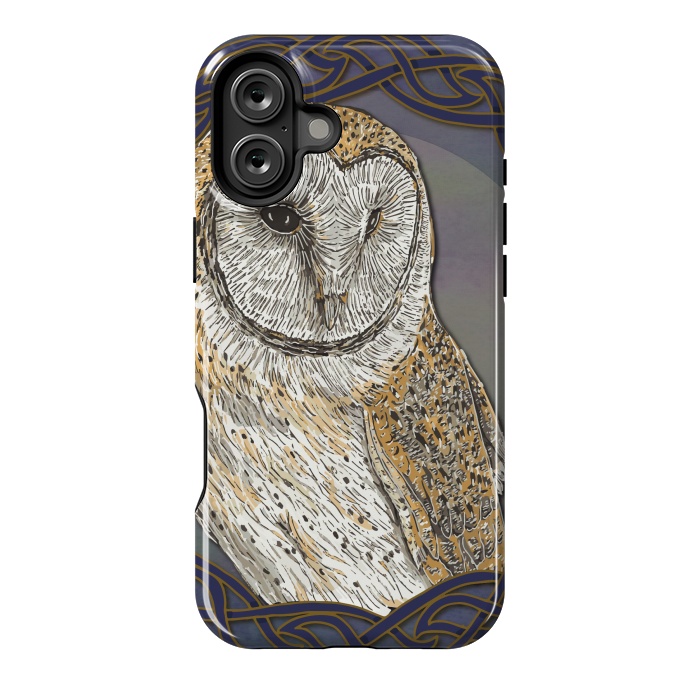 iPhone 16 Plus StrongFit Beautiful Barn Owl by Lotti Brown