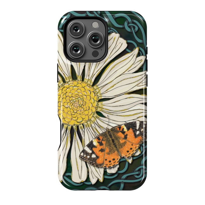 iPhone 16 Pro Max StrongFit Daisy and Butterfly by Lotti Brown