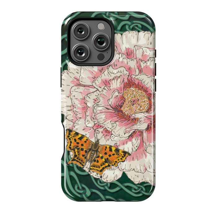 iPhone 16 Pro Max StrongFit Peony and Butterfly by Lotti Brown