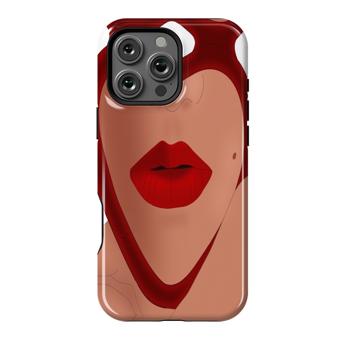 iPhone 16 Pro Max StrongFit Mirrored Lips - Valentines Edition Design by Anima Tea Story