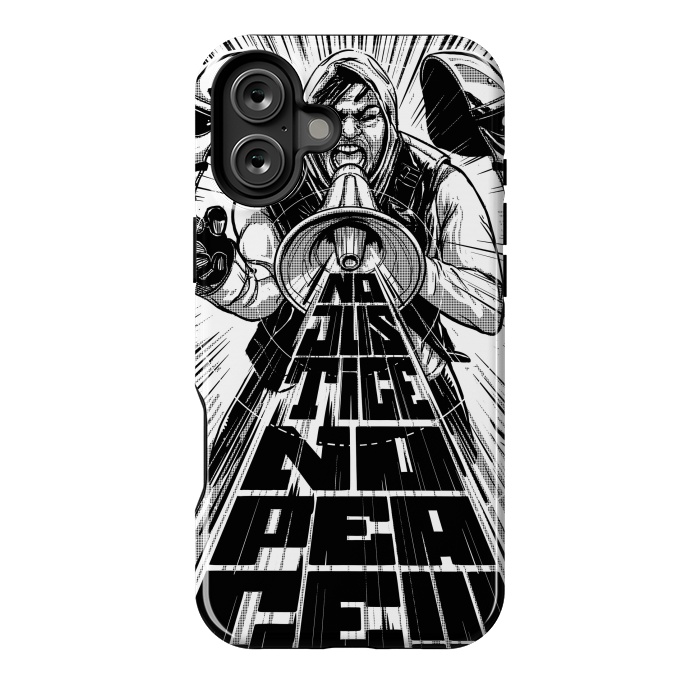 iPhone 16 Plus StrongFit [antifa] No Justice, No Peace  by Draco