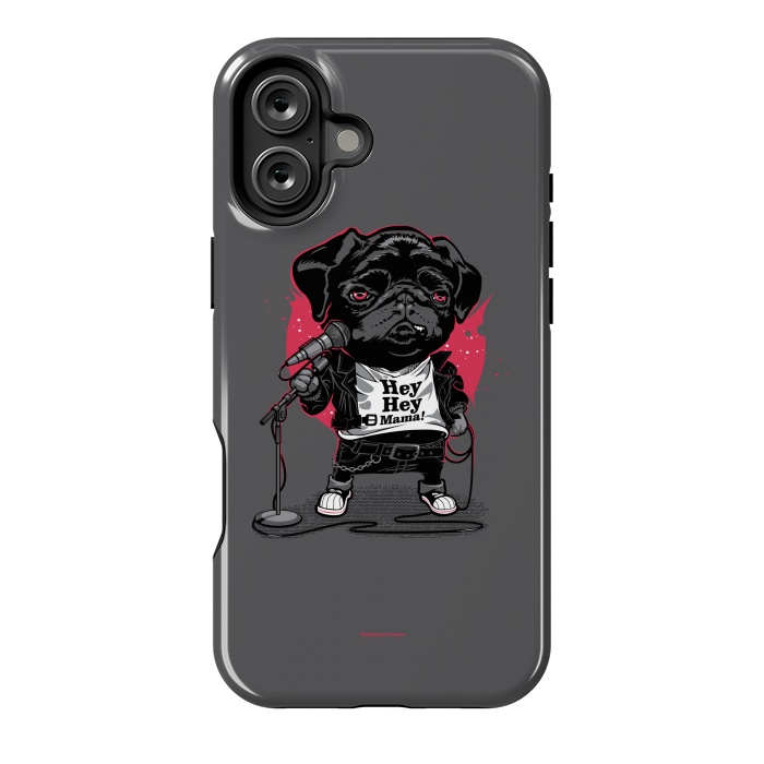 iPhone 16 Plus StrongFit Black Dog by Draco