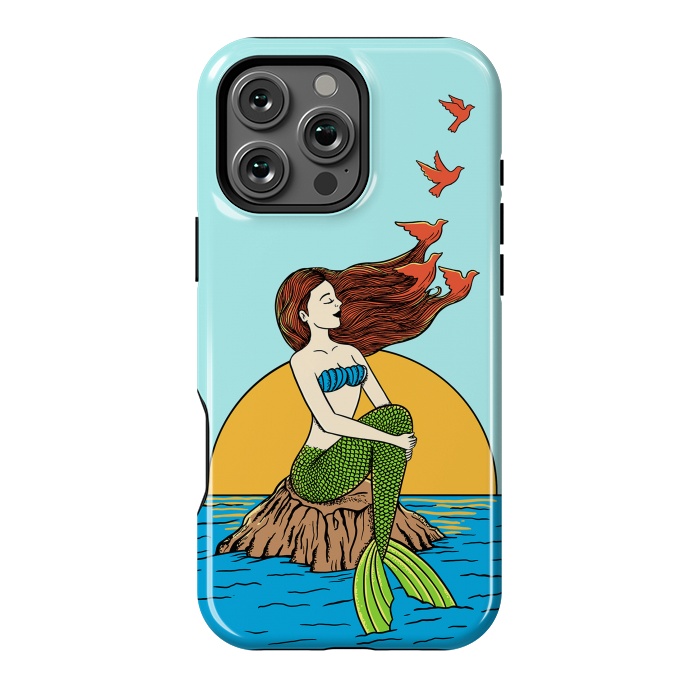 iPhone 16 Pro Max StrongFit Mermaid and birds by Coffee Man