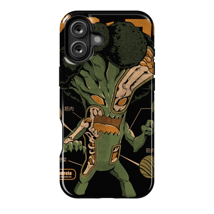 iPhone 16 Plus StrongFit Broccozilla X-ray by Ilustrata