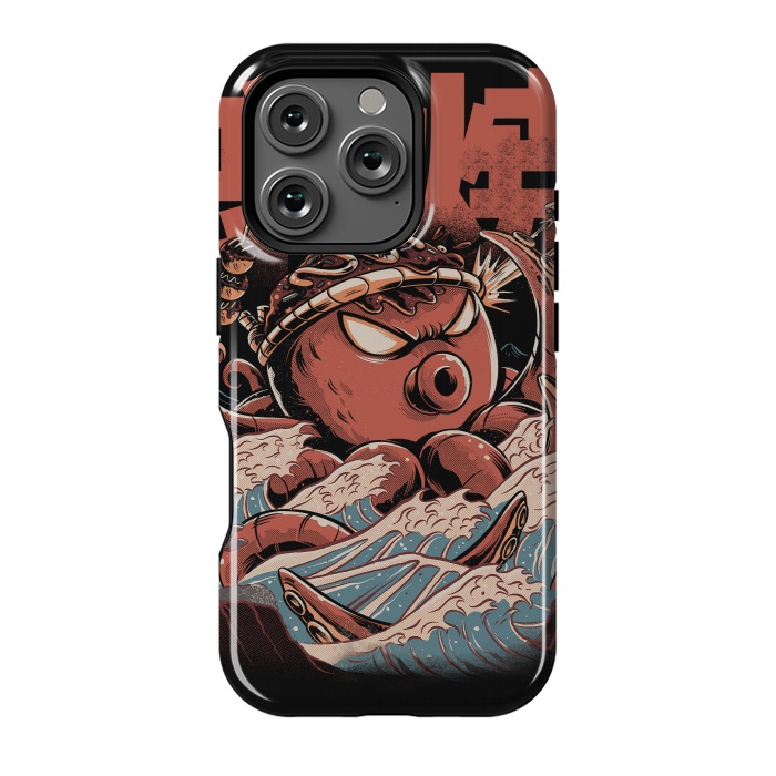 iPhone 16 Pro StrongFit Takoyaki Attack Black version by Ilustrata