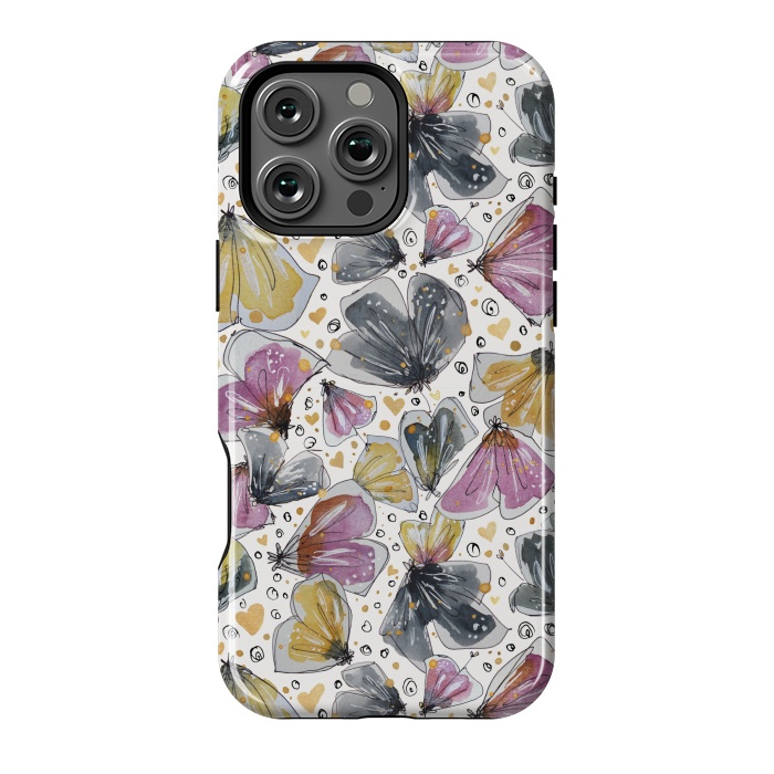 iPhone 16 Pro Max StrongFit Fabulous Flowery Flowers by Paula Ohreen