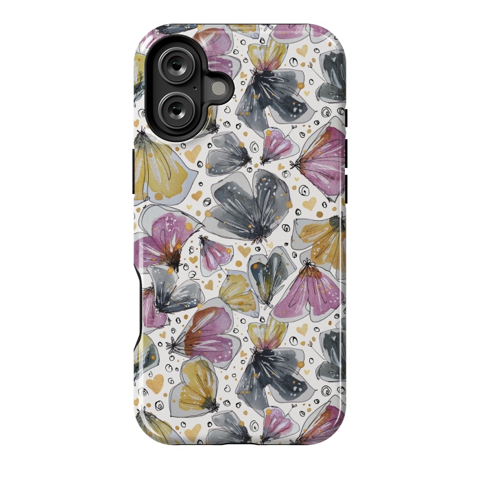 iPhone 16 Plus StrongFit Fabulous Flowery Flowers by Paula Ohreen