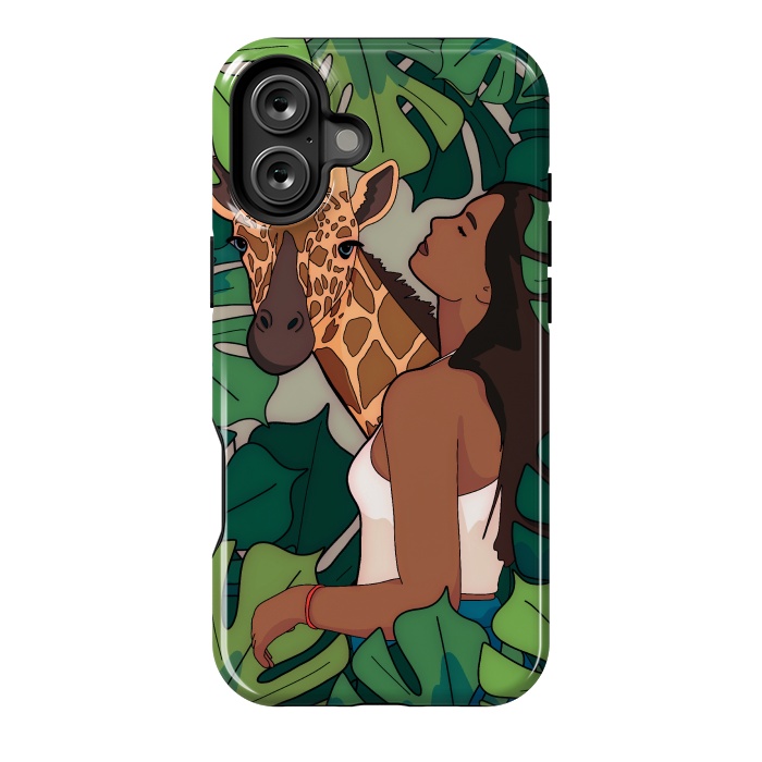 iPhone 16 Plus StrongFit The green jungle girl by Steve Wade (Swade)