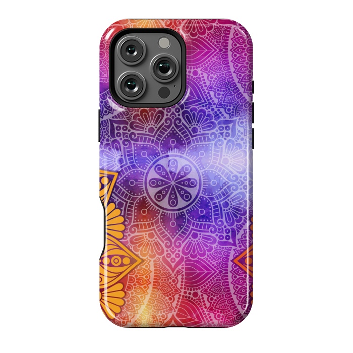 iPhone 16 Pro Max StrongFit Mandala Pattern with bright Colors by ArtsCase