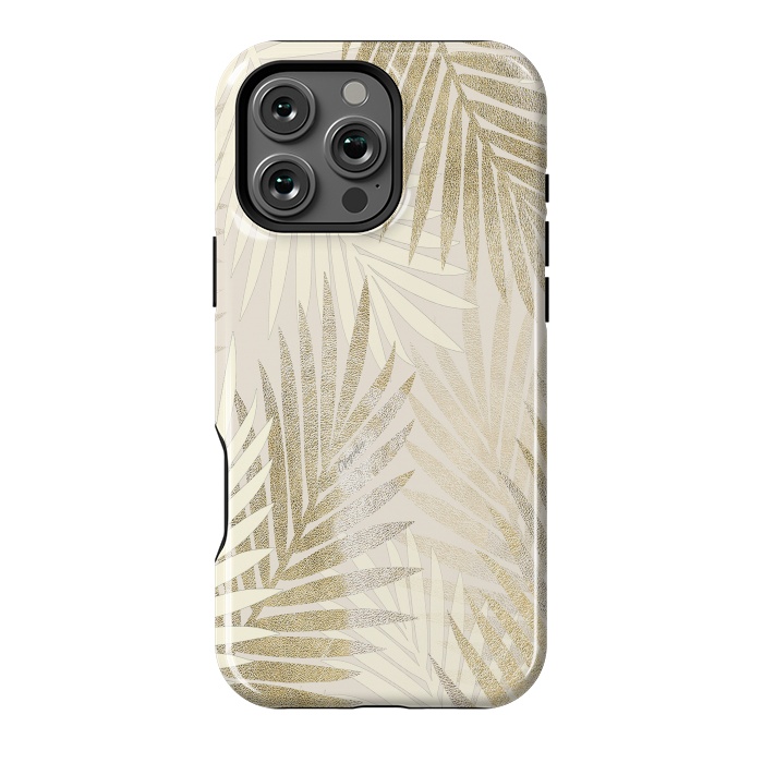 iPhone 16 Pro Max StrongFit Relaxing Palms-Gold by ''CVogiatzi.