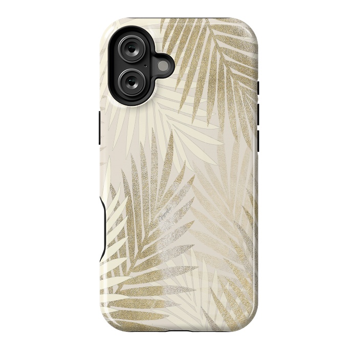 iPhone 16 Plus StrongFit Relaxing Palms-Gold by ''CVogiatzi.