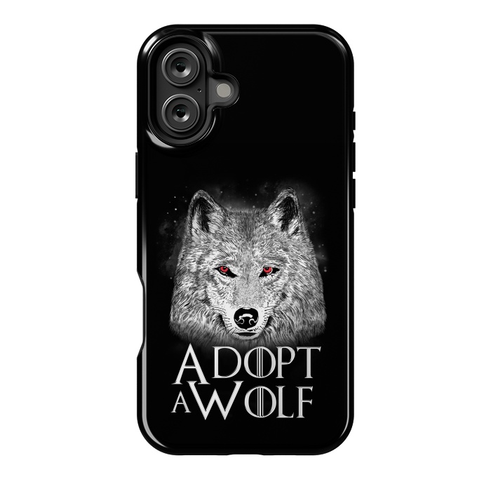 iPhone 16 Plus StrongFit Adopt a Wolf by eduely