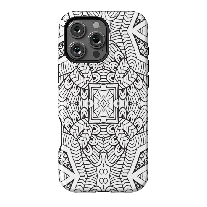 iPhone 16 Pro Max StrongFit doodle mandala modern art by haroulita