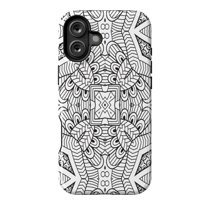 iPhone 16 Plus StrongFit doodle mandala modern art by haroulita